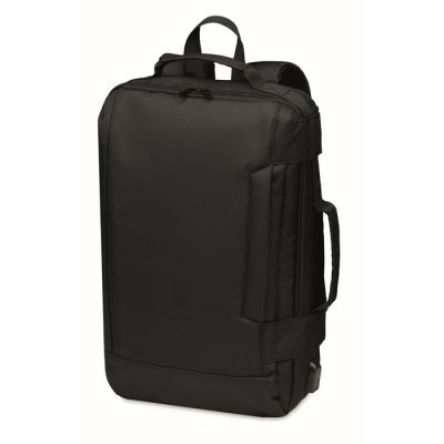 Mochila portátil con asa acolchada y bolsillo lateral